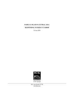 radical islam in central asia: responding to hizb ut