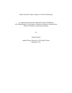 Online Discount Coupon: Negative or Positive Marketing? An