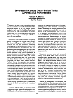 Starna, Seventeenth Century Dutch-Indian Trade