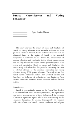 Punjab Caste-System and Voting Behaviour