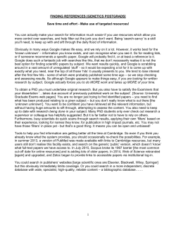 Quick links - Department of Genetics