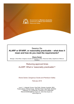 ALARP or SFAIRP, or Reasonably Practicable