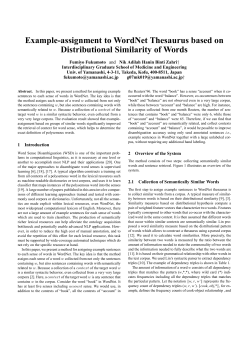 Example-assignment to WordNet Thesaurus
