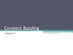 Covalent Bonding