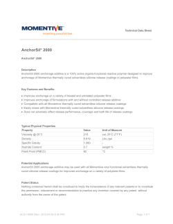 AnchorSil* 2000 - Momentive Performance Materials