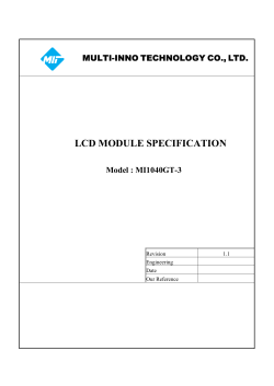 LCD MODULE SPECIFICATION Model : MI1040GT-3