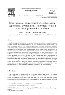 Environmental management of clastic coastal depositional