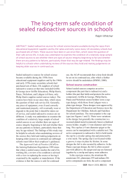 The long-term safe condition of sealed radioactive sources in schools