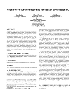 Hybrid word-subword decoding for spoken term