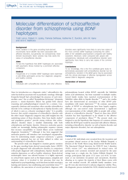 Molecular differentiation of schizoaffective disorder from