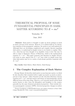 THEORETICAL PROPOSAL OF SOME FUNDAMENTAL