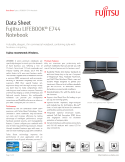 Data Sheet Fujitsu LIFEBOOK&reg; E744 Notebook