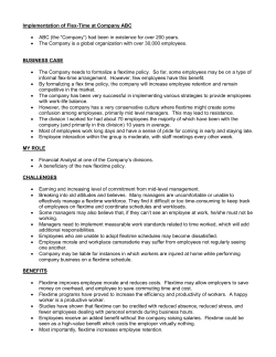 Implementation of Flex-Time at Company ABC &bull; ABC (the &ldquo;Company