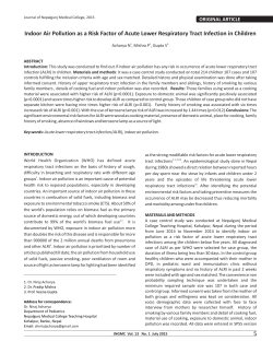 5 Indoor Air Pollution as a Risk Factor of Acute Lower Respiratory