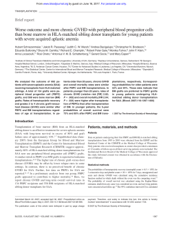 Worse outcome and more chronic GVHD with
