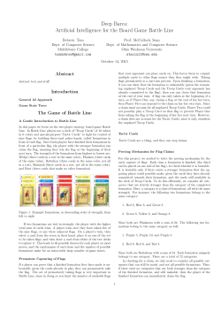 Deep Barca: Artificial Intelligence for the Board Game Battle Line