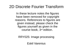 2D Discrete Fourier Transform