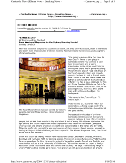 KHMER RICHE Page 1 of 5 Cambodia News | Khmer News