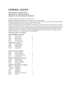 criminal justice - Central Oregon Community College