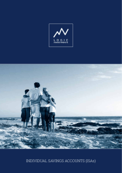 INDIVIDUAL SAVINGS ACCOUNTS (ISAs)