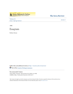 Essayism - Iowa Research Online