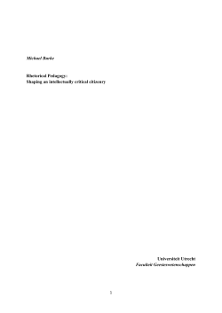 Michael Burke Rhetorical Pedagogy