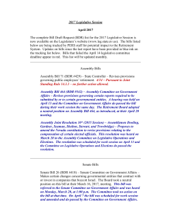 2017 Legislative Session April 2017 The complete Bill Draft Request
