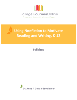 CCO-Using Nonfiction Syllabus 1/13