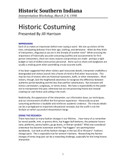 Historic Costuming - University of Southern Indiana