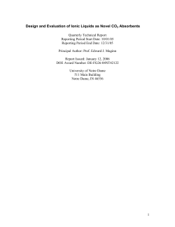 Design and Evaluation of Ionic Liquids as Novel CO2