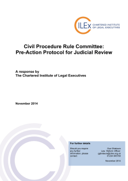Pre-Action Protocol for Judicial Review