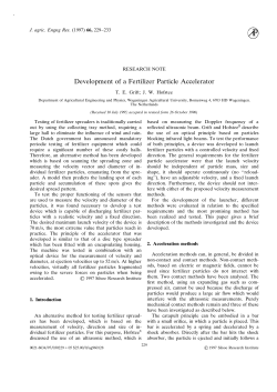 Development of a Fertilizer Particle Accelerator