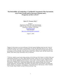 The Desirability of Conducting a Cost/Benefit