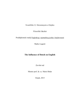 The Influence of Dutch on English - FFOS