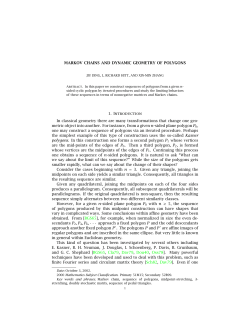 Markov Chains and Dynamic Geometry of Polygons