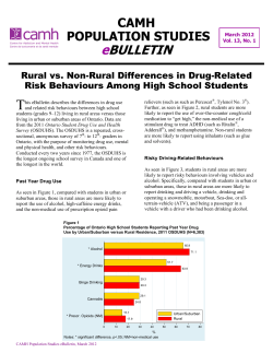 Rural vs. Non-Rural Differences in Drug-Related Risk