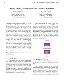 Sieving Interior Collinear Points for Convex Hull Algorithms 1