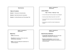 Table of Contents Lesson Starter Objectives Stoichiometry Definition