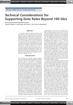Technical Considerations for Supporting Data Rates Beyond 100 Gb/s