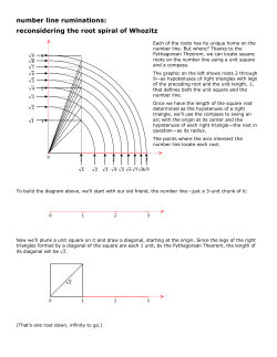 number line ruminations: reconsidering the root spiral of