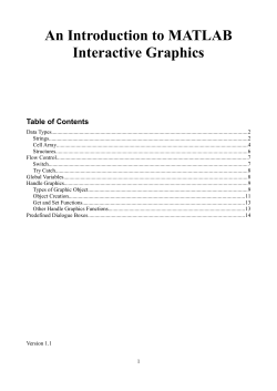 An Introduction to MATLAB Interactive Graphics