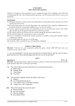 English II - Motithang Higher Secondary School