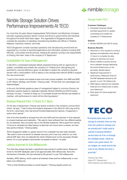 Nimble Storage Solution Drives Performance Improvements At TECO
