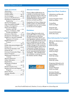 class schedule information pages in one very large