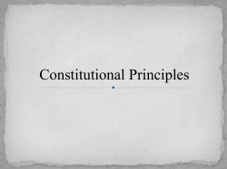 Federalism, Separation of Powers, and Checks and
