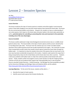 Lesson 2 &ndash; Invasive Species
