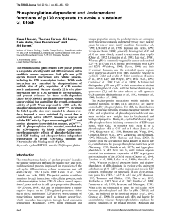 Phosphorylationdependent and independent functions of p130