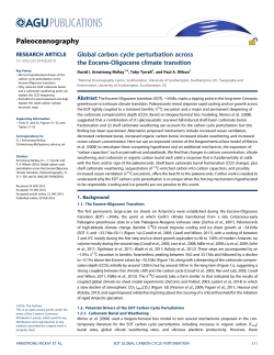 Global carbon cycle perturbation across the Eocene