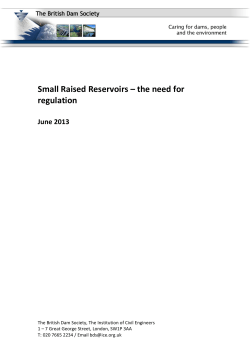 Small Raised Reservoirs the need for regulation