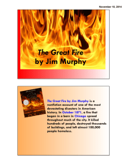 The Great Fire by Jim Murphy